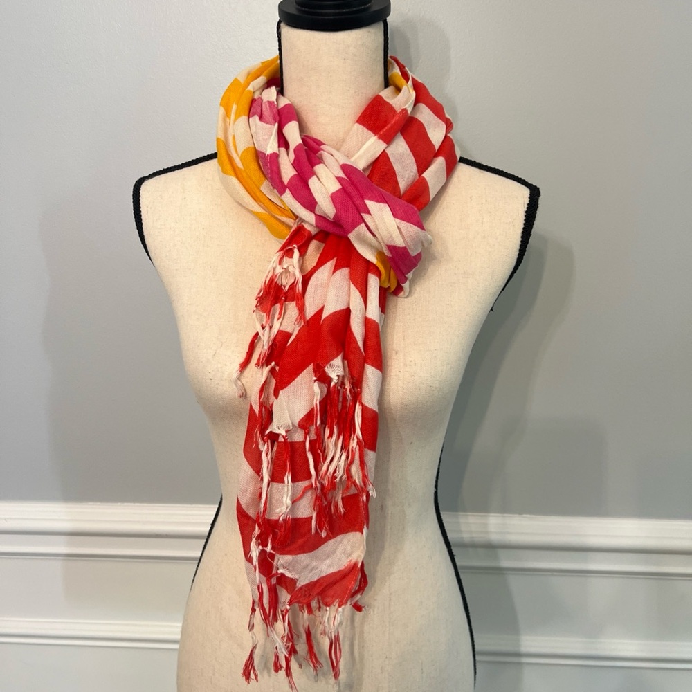 100% Viscose Colorful Striped Made In India Shawl Wrap Scarf